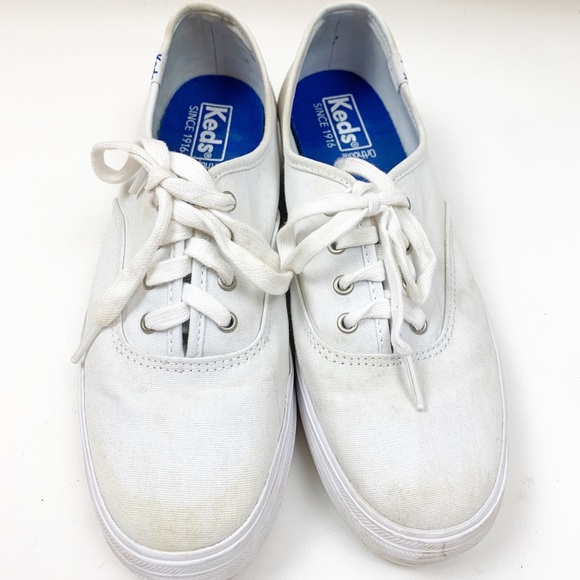 keds white canvas tennis shoes
